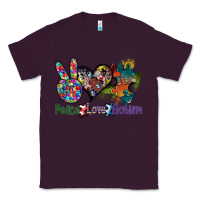 Plum peace love autism Classic Tee - SublimationCraftShop