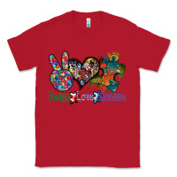 Red peace love autism Classic Tee - SublimationCraftShop