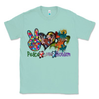 Peace Love Autism Classic Tee | Teevron