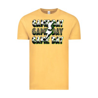 Vintage Mustard game day game day soccer lightning bolt Vintage Tee - Zillion Design Studio