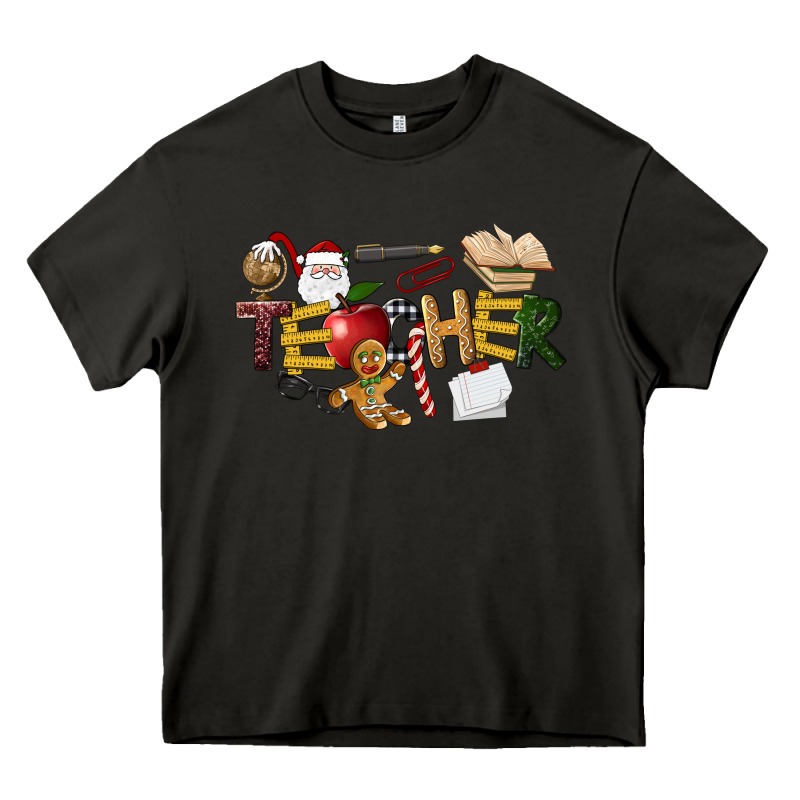 Christmas Teacher Heavy Core Tee by LillyAllenDesigns | Teevron