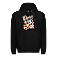Black vintage soccer Premium Hoodie - MaliasSmallBusiness