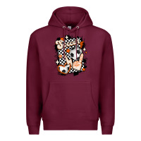 Burgundy vintage soccer Premium Hoodie - MaliasSmallBusiness