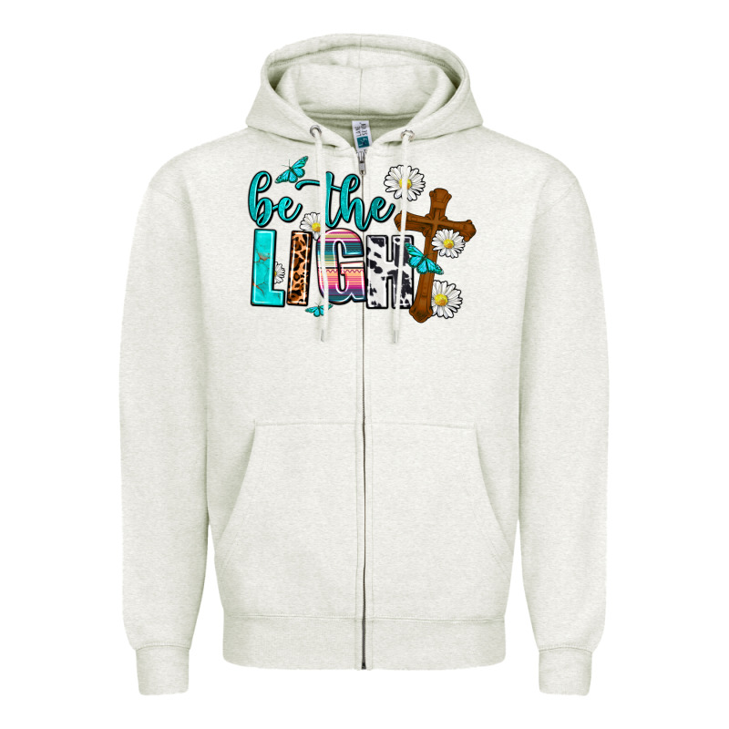 Be The Light Zipper Hoodie by AdoDesignShop | Teevron