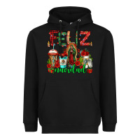 Black feliz navidad lady of Guadalupe christmas coffee Heavyweight Hoodie - Jasminsmagicworld