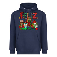 Navy feliz navidad lady of Guadalupe christmas coffee Heavyweight Hoodie - Jasminsmagicworld