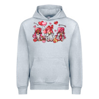 Heather Grey valentine's day gnomes Urban Hoodie - LillyAllenDesigns