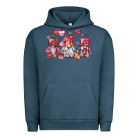 Pigment Midnight Navy valentine's day gnomes Urban Hoodie - LillyAllenDesigns