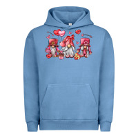 Pigment Pebble Blue valentine's day gnomes Urban Hoodie - LillyAllenDesigns