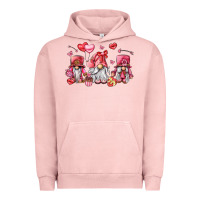 Pigment Salmon valentine's day gnomes Urban Hoodie - LillyAllenDesigns