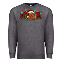 Charcoal Heather christmas mom highland cow Premium Sweatshirt - BarkalooDesign