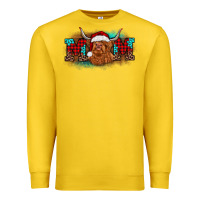 Lemon christmas mom highland cow Premium Sweatshirt - BarkalooDesign