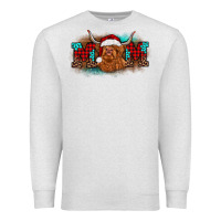Oatmeal Heather christmas mom highland cow Premium Sweatshirt - BarkalooDesign