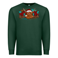 Sports Green christmas mom highland cow Premium Sweatshirt - BarkalooDesign