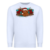 White christmas mom highland cow Premium Sweatshirt - BarkalooDesign