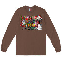 Chestnut I Believe In Santa And Coffee Long Sleeve Tee - CowhideDigitalArt