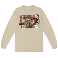Mushroom I Believe In Santa And Coffee Long Sleeve Tee - CowhideDigitalArt