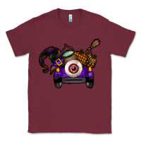 Burgundy Halloween Truck Classic Tee - CowhideDigitalArt