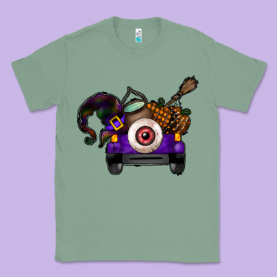 Halloween Truck Classic Tee Designed By Cowhidedigitalart