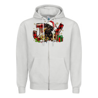 Dove Grey christmas joy dachshund Zipper Hoodie - JahusDesignShop