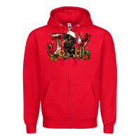 Red christmas joy dachshund Zipper Hoodie - JahusDesignShop