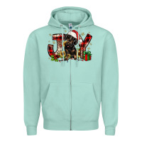 Seafoam christmas joy dachshund Zipper Hoodie - JahusDesignShop