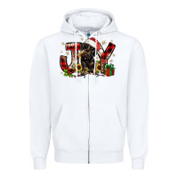 White christmas joy dachshund Zipper Hoodie - JahusDesignShop
