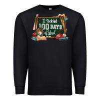 Black I tacked 100 days school Baseball Premium Sweatshirt - NancyCooperArtShop