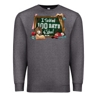 Charcoal Heather I tacked 100 days school Baseball Premium Sweatshirt - NancyCooperArtShop