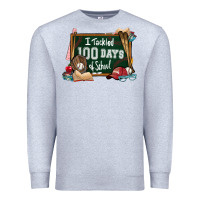 Heather Grey I tacked 100 days school Baseball Premium Sweatshirt - NancyCooperArtShop