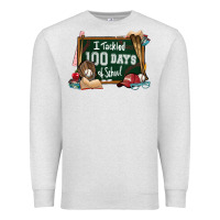Oatmeal Heather I tacked 100 days school Baseball Premium Sweatshirt - NancyCooperArtShop