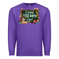 Purple I tacked 100 days school Baseball Premium Sweatshirt - NancyCooperArtShop