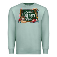 Seafoam I tacked 100 days school Baseball Premium Sweatshirt - NancyCooperArtShop