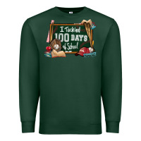 Sports Green I tacked 100 days school Baseball Premium Sweatshirt - NancyCooperArtShop