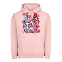 Pigment Salmon love with gnome Urban Hoodie - LillyAllenDesigns