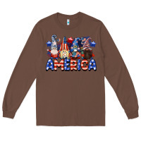 Chestnut America gnomes 4th of July Long Sleeve Tee - CowGirlArtShop