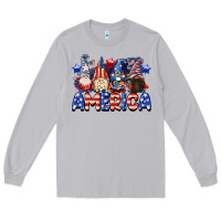 Moon Dust America gnomes 4th of July Long Sleeve Tee - CowGirlArtShop