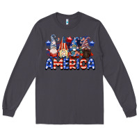 Smoke America gnomes 4th of July Long Sleeve Tee - CowGirlArtShop