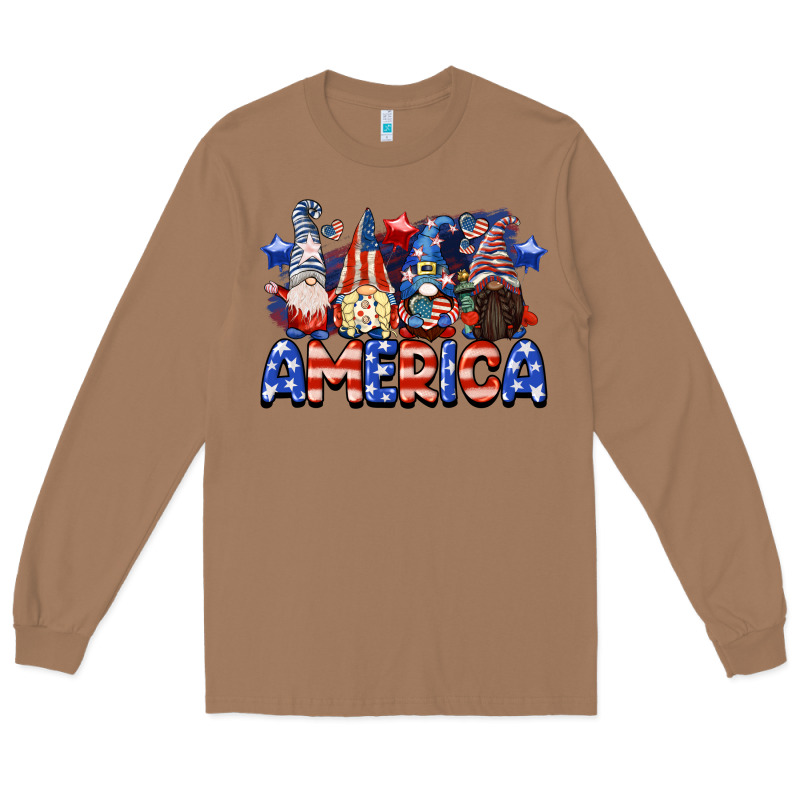 America Gnomes 4th Of July Long Sleeve Tee by CowGirlArtShop | Teevron