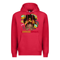 Cardinal school bus driver life afro messy bun Premium Hoodie - NancyCooperArtShop
