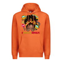 Carrot school bus driver life afro messy bun Premium Hoodie - NancyCooperArtShop