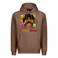 Chestnut school bus driver life afro messy bun Premium Hoodie - NancyCooperArtShop