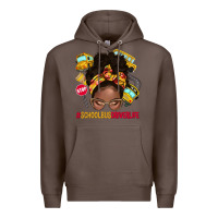 Coffee school bus driver life afro messy bun Premium Hoodie - NancyCooperArtShop