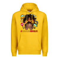 Lemon school bus driver life afro messy bun Premium Hoodie - NancyCooperArtShop