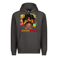 Smoke school bus driver life afro messy bun Premium Hoodie - NancyCooperArtShop