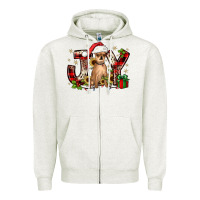 Oatmeal Heather Christmas joy chihuahua Zipper Hoodie - JahusDesignShop