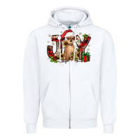 White Christmas joy chihuahua Zipper Hoodie - JahusDesignShop