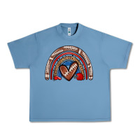 Pebble Blue football rainbow Urban Heavy Tee - Zillion Design Studio