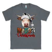 Charcoal Heather merry christmas hereford cow Classic Tee - RanaPortraitStore