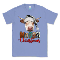 Colony Blue merry christmas hereford cow Classic Tee - RanaPortraitStore